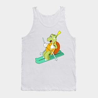 Turtle as Skier with Ski Tank Top